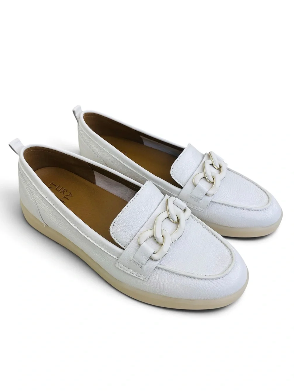 Naturalizer Women's Kateri Bit Loafer Warm White Leather 8M Quiet Luxury Preppy